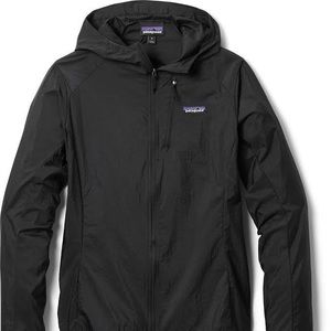 Patagonia black rain coat worn once! Like brand new